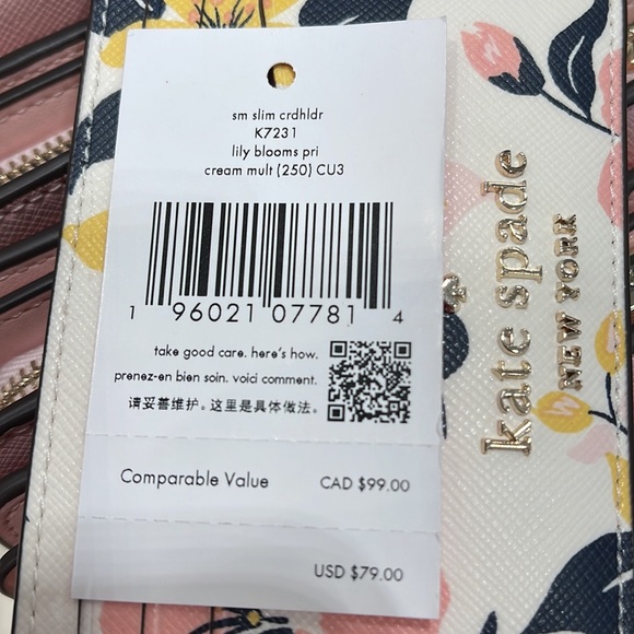 Kate Spade Staci Lily Blooms Small Card Hoder - Picture 3 of 16